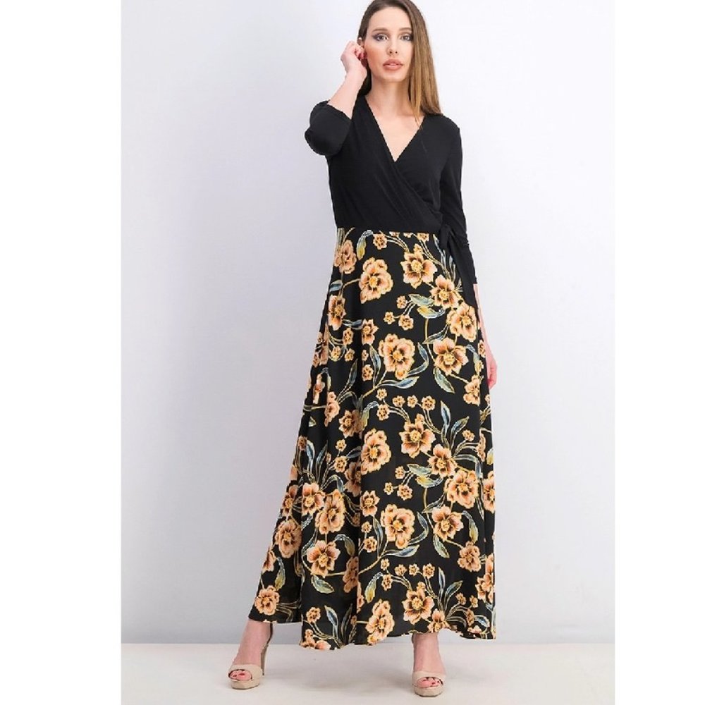 Inc Tie-Side Printed-Skirt Dress - Picture 1 of 8